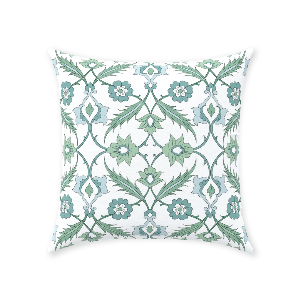 Esma Ottoman Cotton Pillows Sage Green