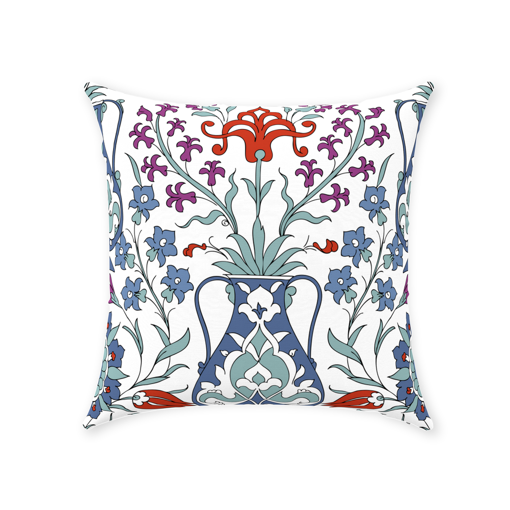Topkapi Ottoman Cotton Pillows Blue Lilac Red