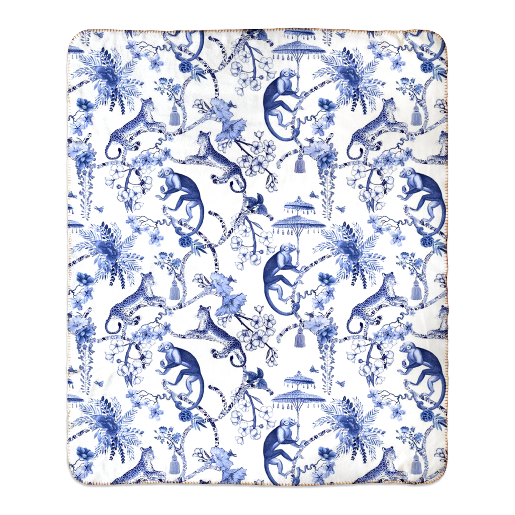 Toile de Jouy Fleece Blankets