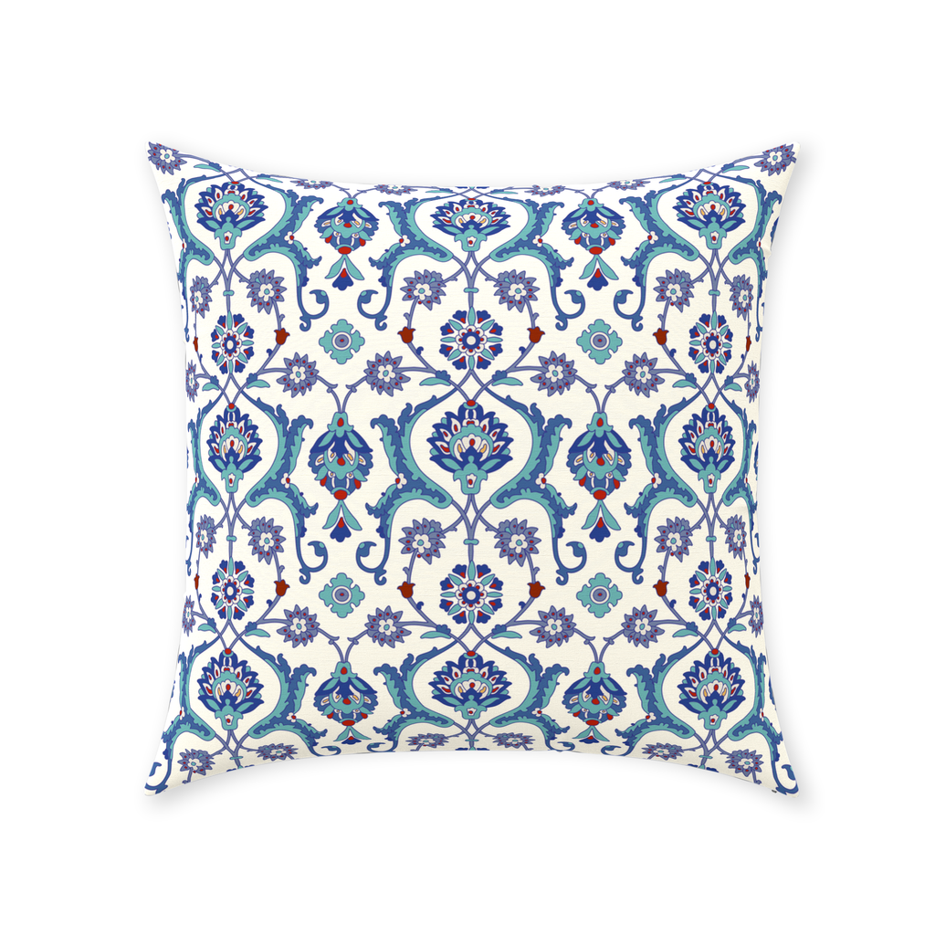 Antalya Ottoman Cotton Pillows Blue Lilac