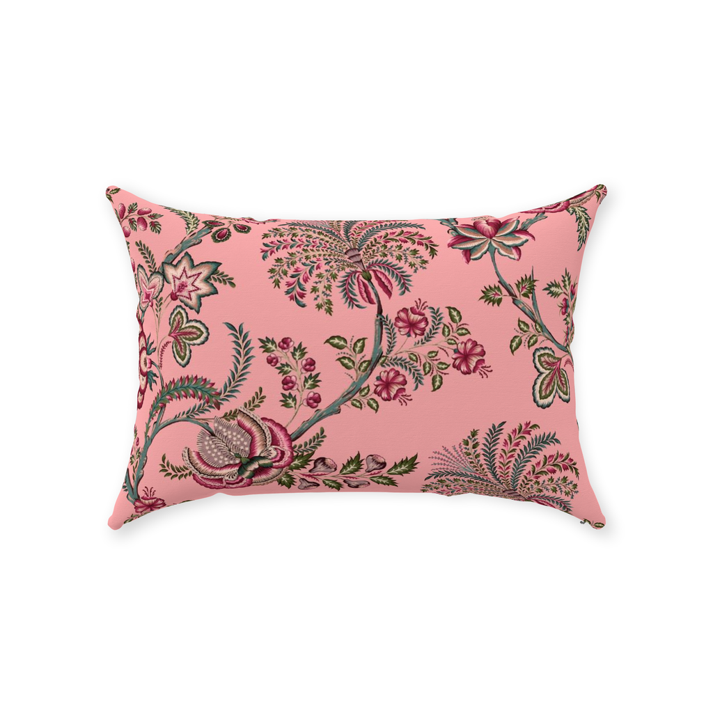 Chintz Cotton Pillows Pink Rose