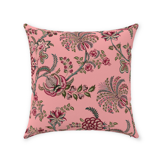 Chintz Cotton Pillows Pink Rose