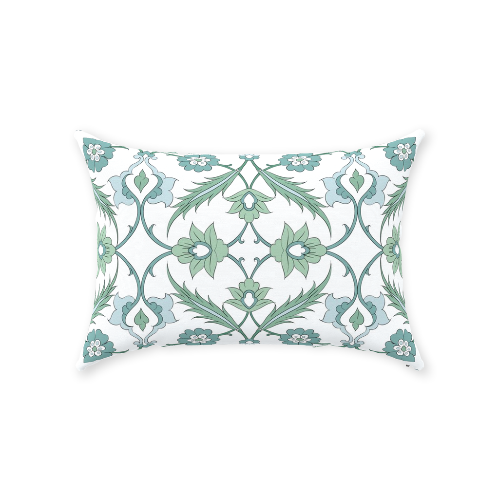 Esma Ottoman Cotton Pillows Sage Green