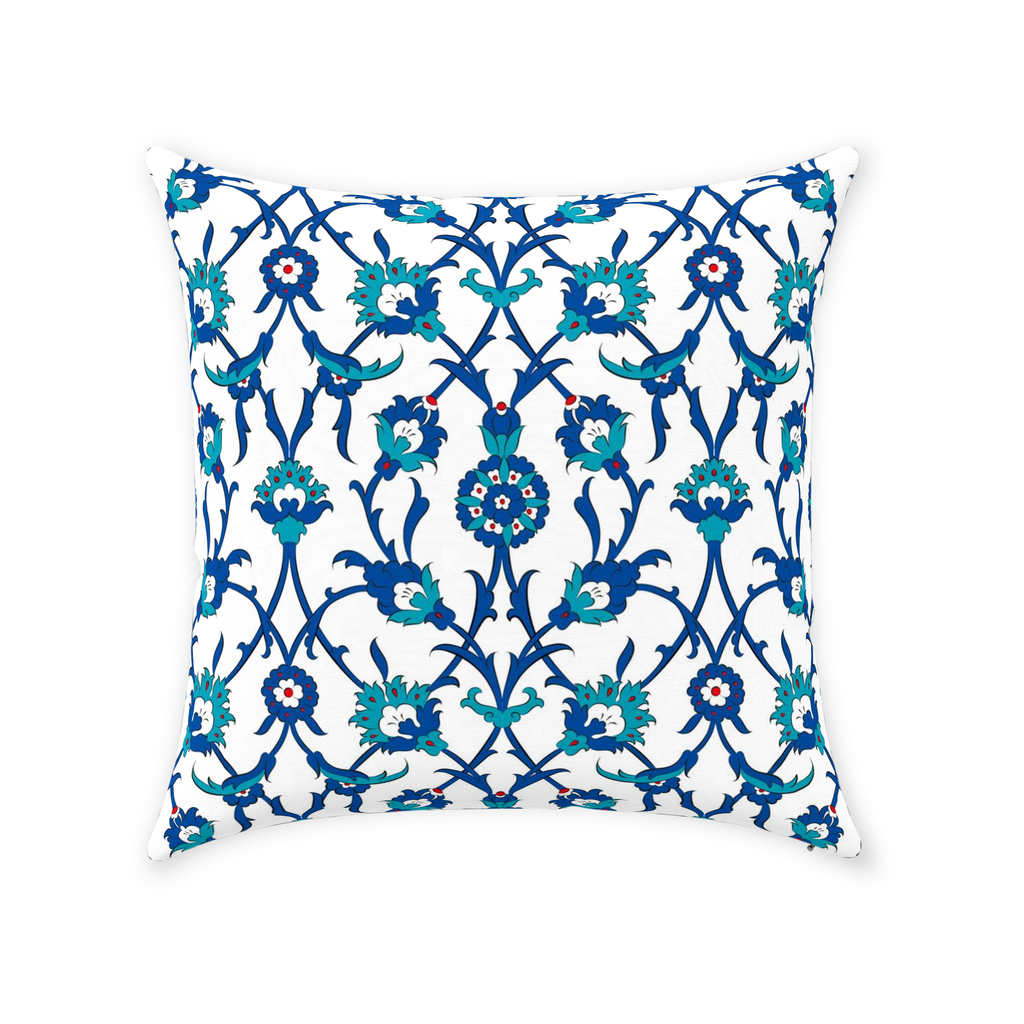 Amira Ottoman Cotton Pillows Blue Green