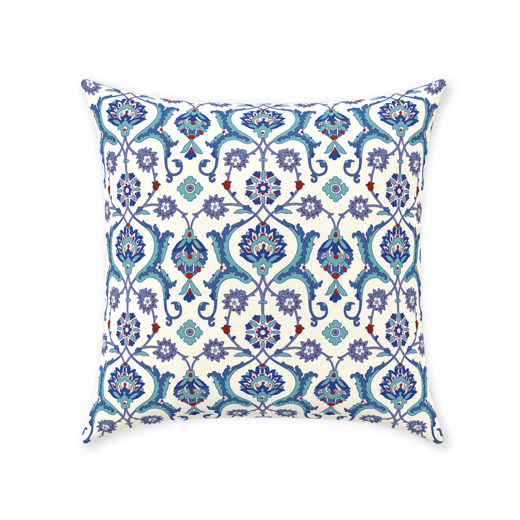 Antalya Ottoman Cotton Pillows Blue Lilac