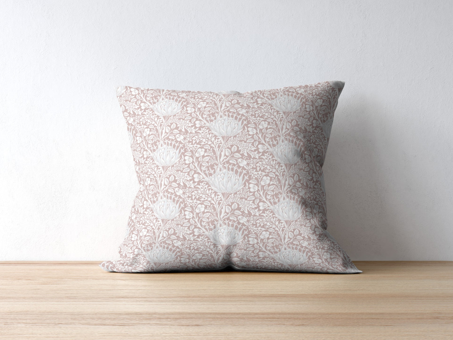 William Morris Outdoor Pillows Dusty Rose Artichoke