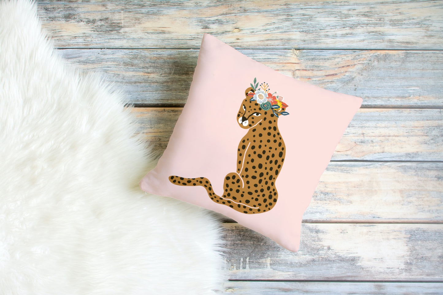 Amur Outdoor Pillows Floral Leopard