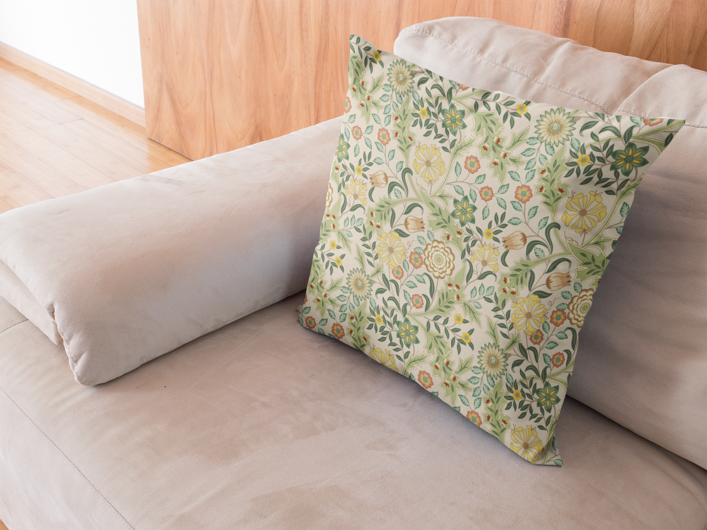 William Morris Cotton Pillows Yellow Wilhelmina