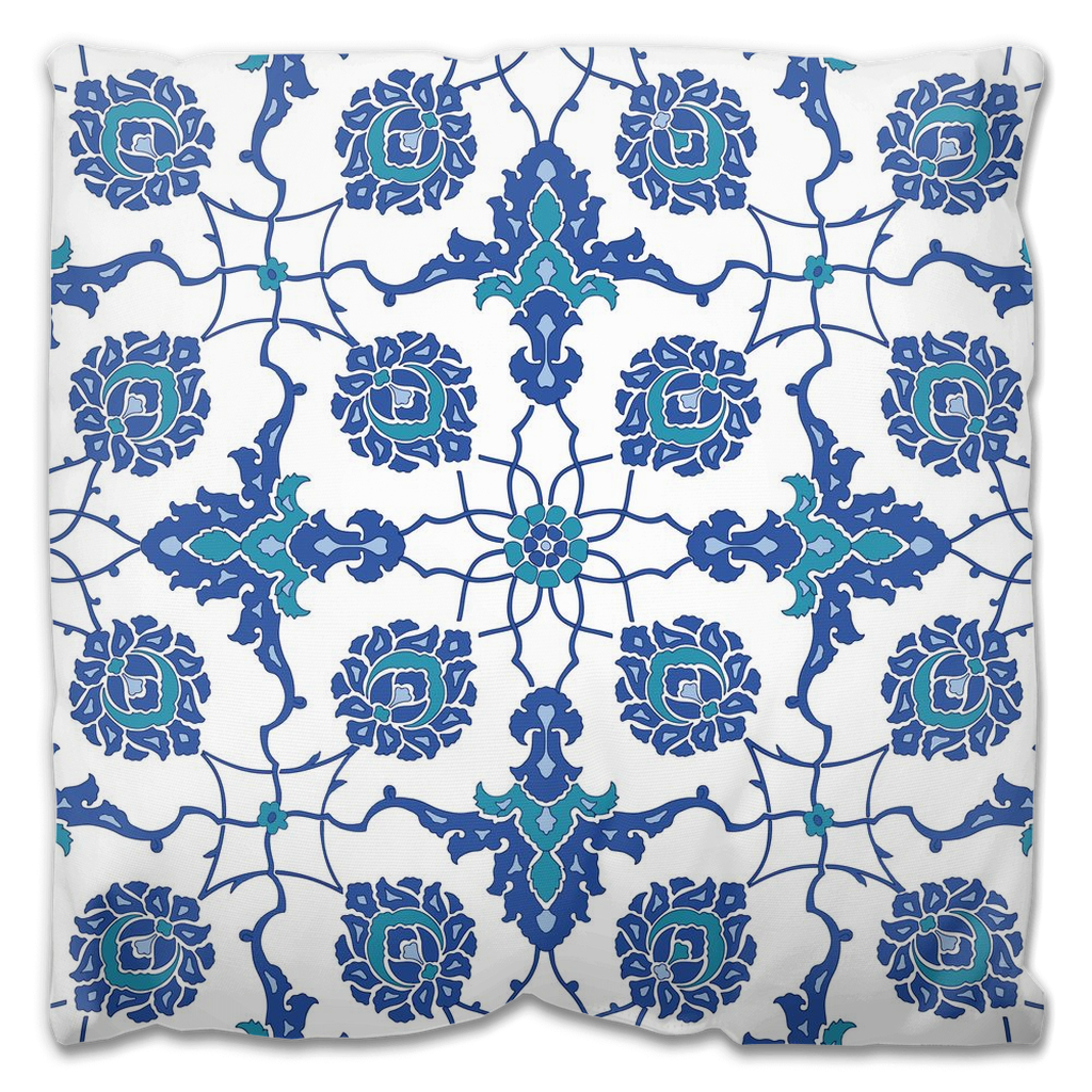 Anatolia Ottoman Outdoor Pillows Blue & White