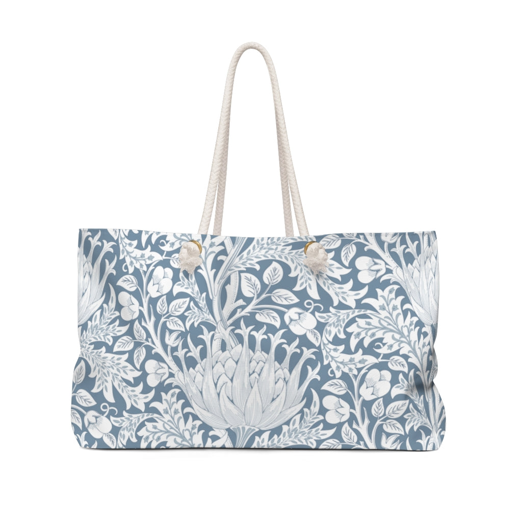 William Morris Powder Blue Floral Weekend Bag
