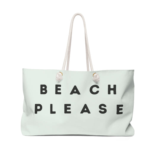 Mint Green 'Beach Please' Weekend Bag