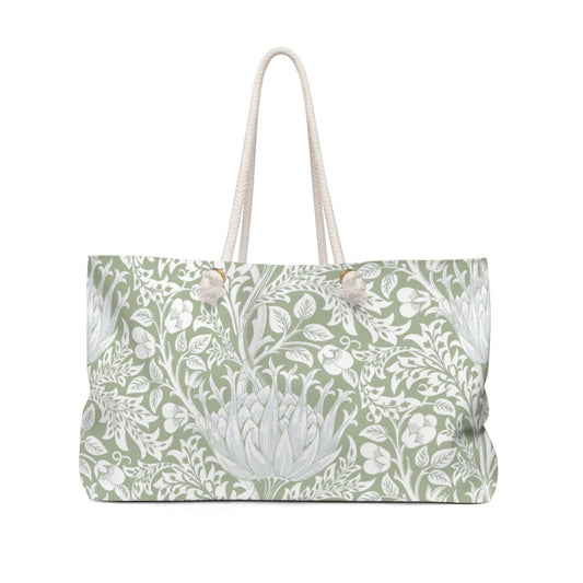 William Morris Artichoke Sage Green Weekend Bag