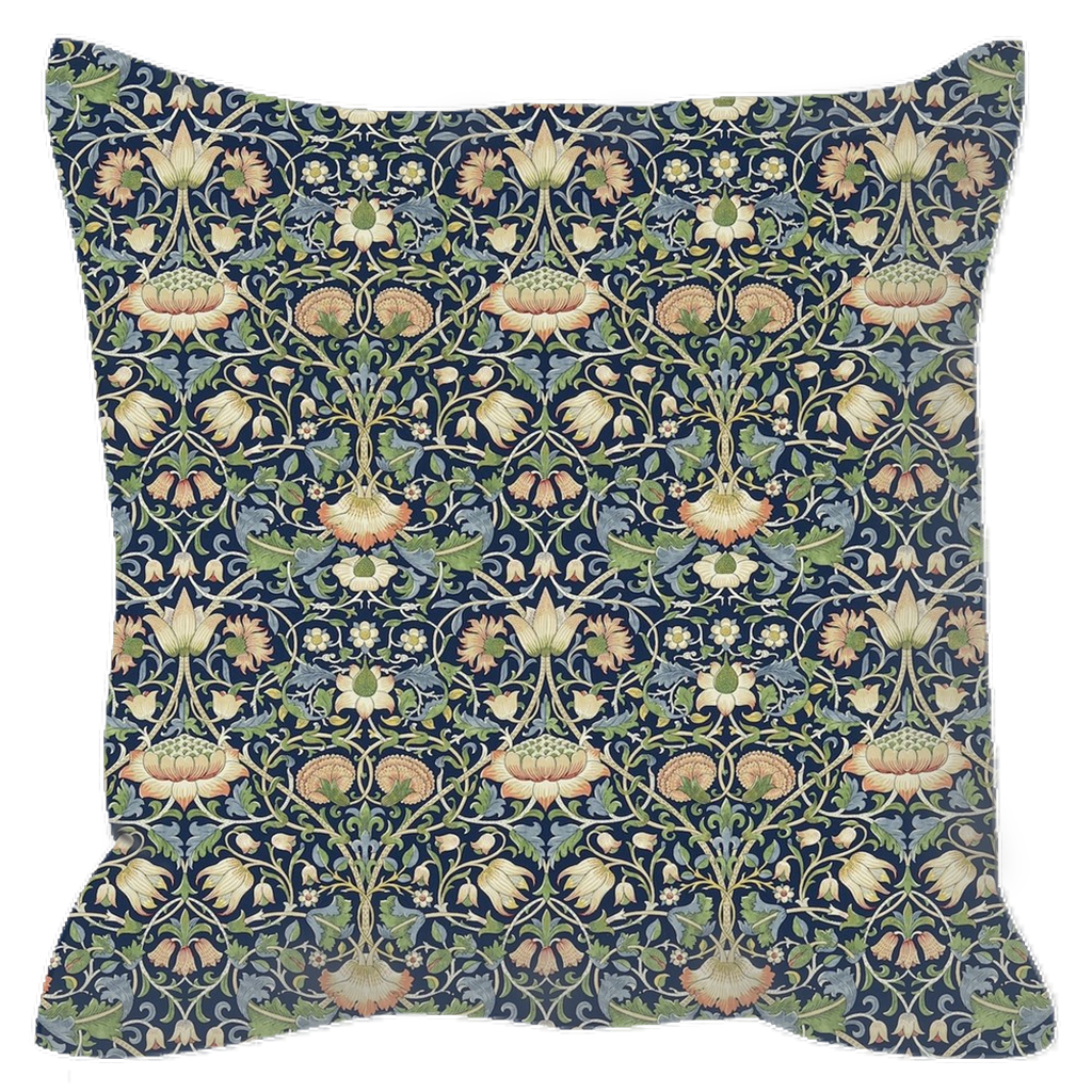 Lodden Outdoor Pillows William Morris Indigo Blue