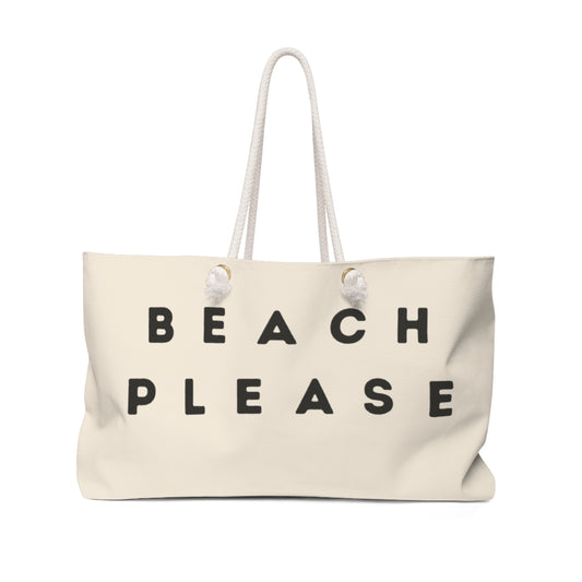 Soft Gold 'Beach Please' Weekend Bag