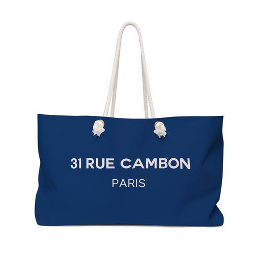 31 Rue Cambon Paris Navy Blue Weekend Bag