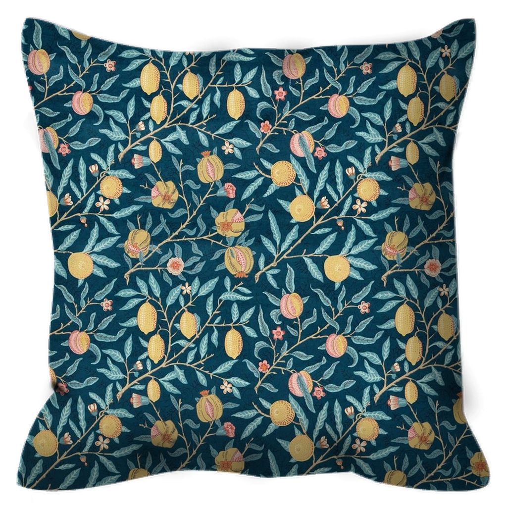 Fruit Outdoor Pillows William Morris Teal