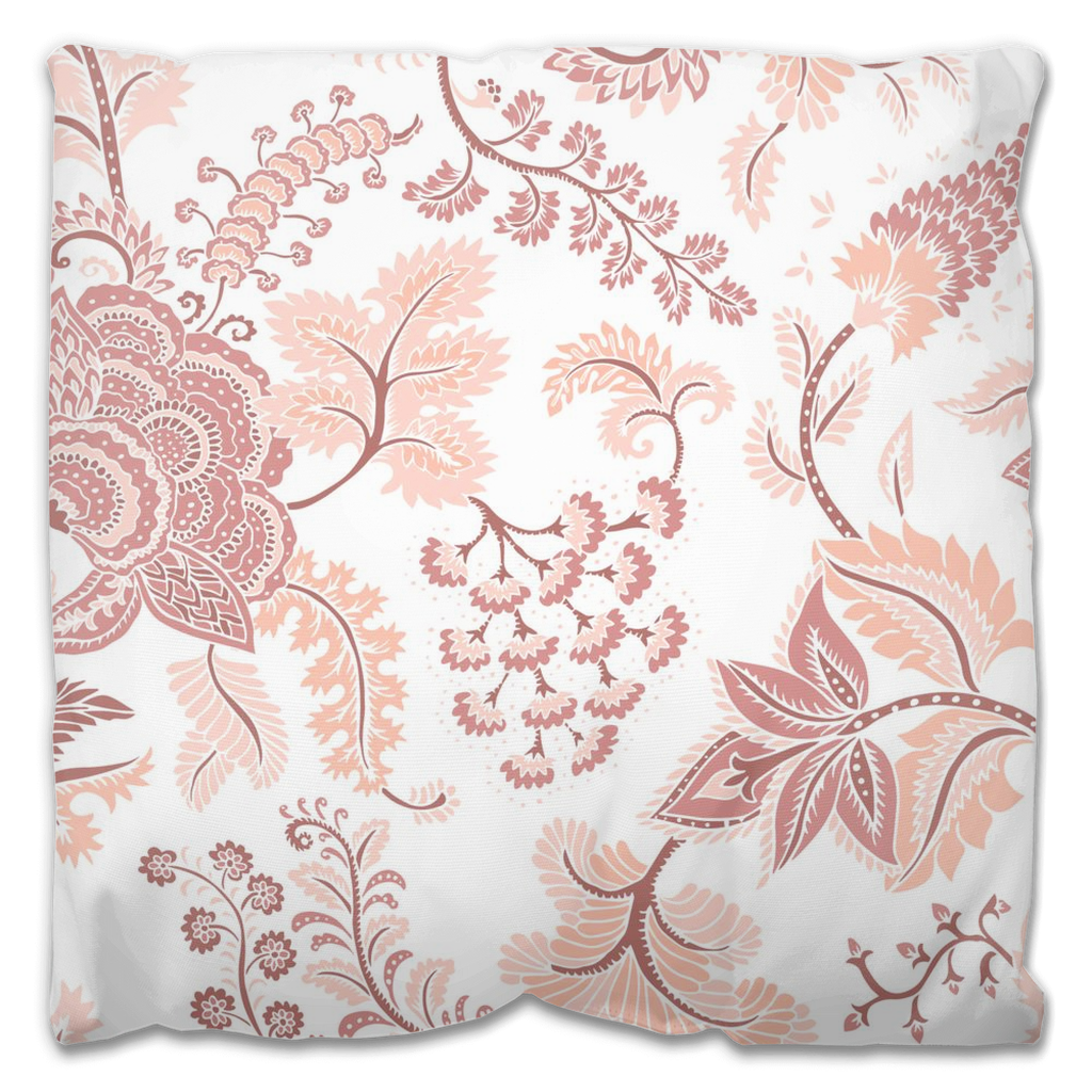Hamptons Outdoor Pillows Peach Pink & White