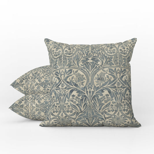 Bluebell Outdoor Pillow William Morris Seagreen Vellum
