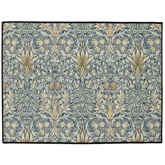 Burleigh Indoor/Outdoor Floor Mat William Morris Snakeshead Blue
