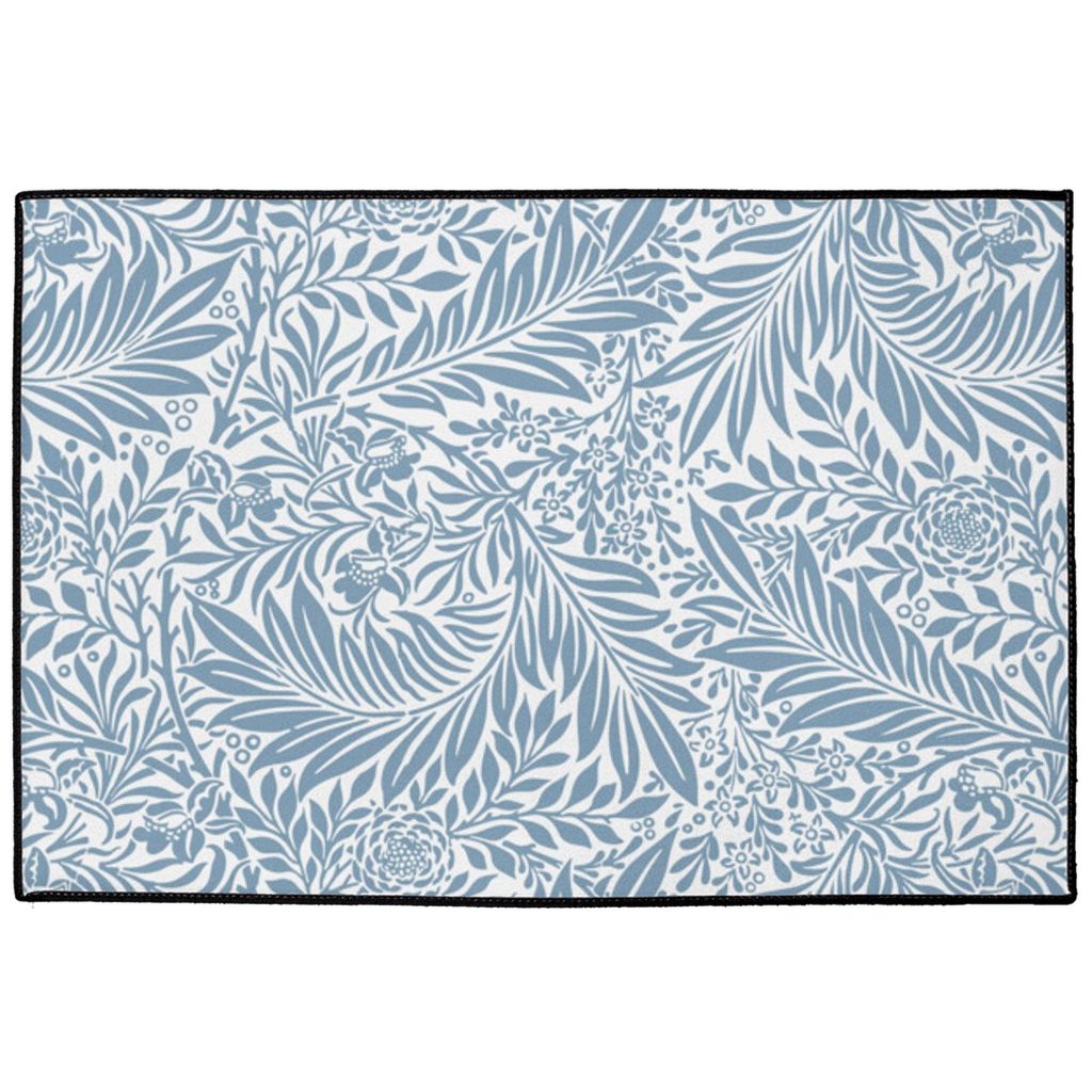 Maine Indoor/Outdoor Floor Mat William Morris Larkspur Blue