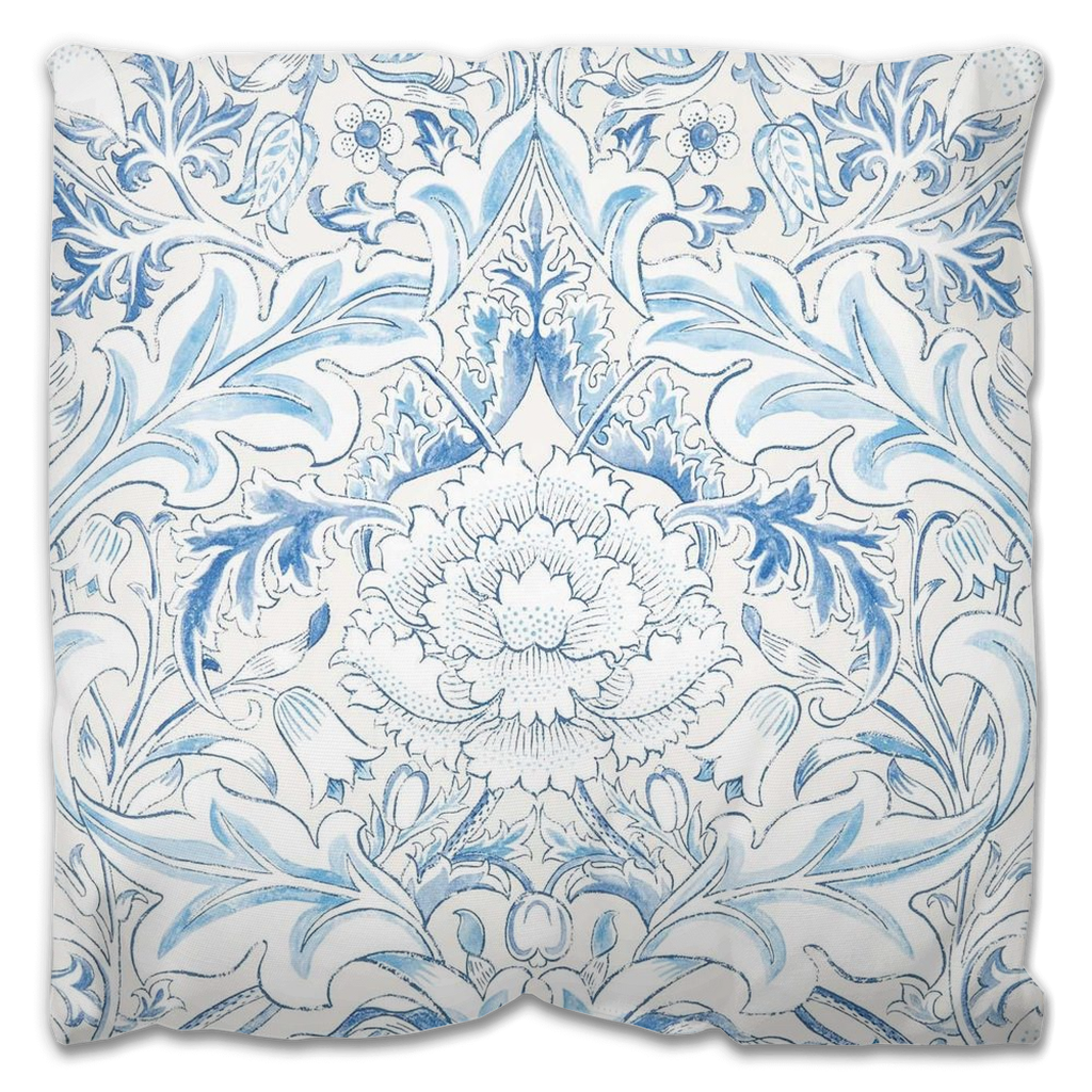 Severn Outdoor Pillows William Morris Woad Blue
