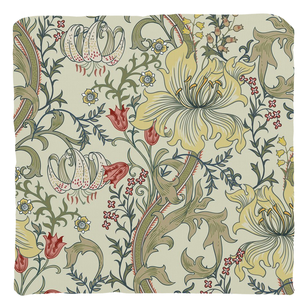 William Morris Cotton Pillows Enchanted Golden Lily Autumnal