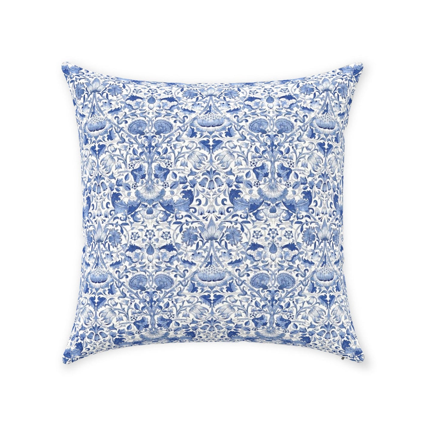 Lodden Cotton Throw Pillows William Morris China Blue