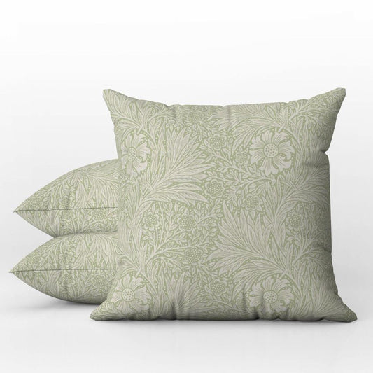Marigold Outdoor Pillows William Morris Sage Green