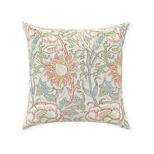Pink and Rose Cotton Throw Pillows William Morris Eggshell Rose Pink