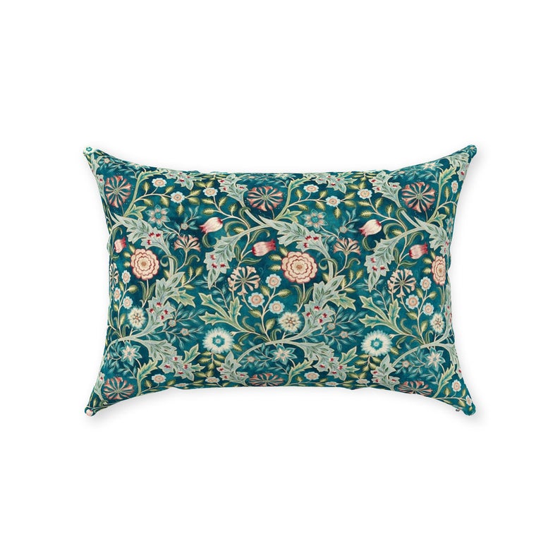 Wilhelmina Cotton Throw Pillows William Morris Teal