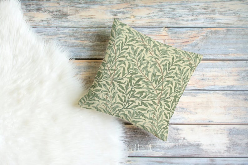 Willow Bough Cotton Pillows William Morris Green