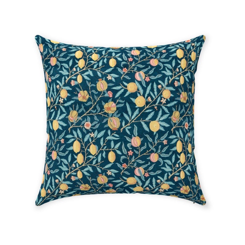 Fruit Outdoor Pillows William Morris Teal
