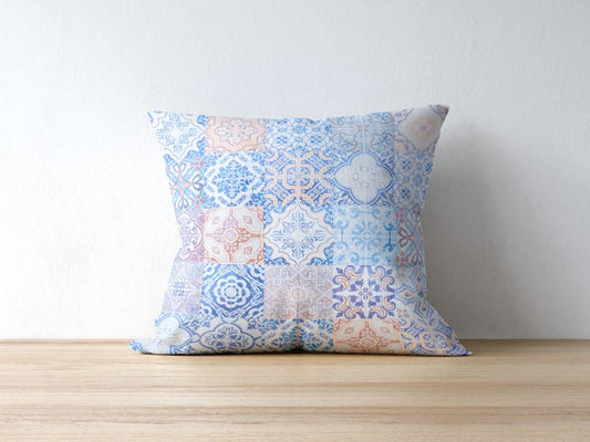Tomar Outdoor Pillows Pastel Blue Tile