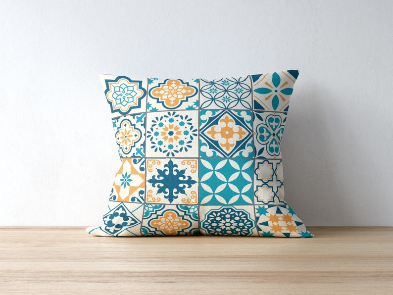 Seville Outdoor Pillows Mint Green Turquoise