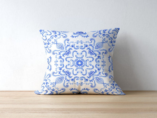 Positano Outdoor Pillows Blue & White