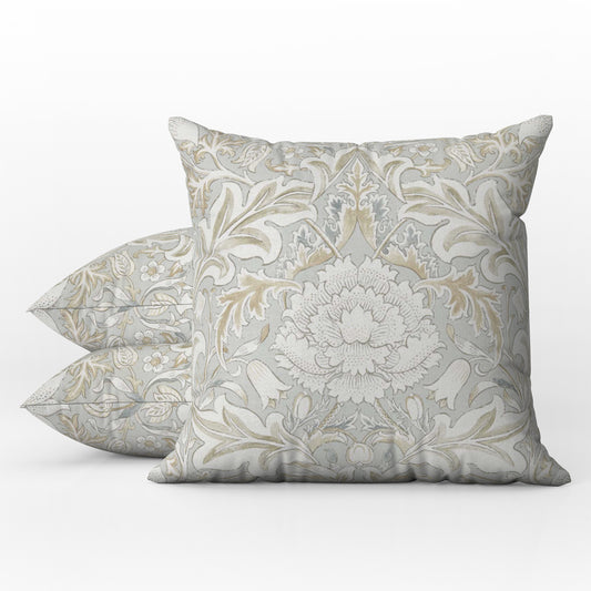 Severn Outdoor Pillow William Morris Dove Grey