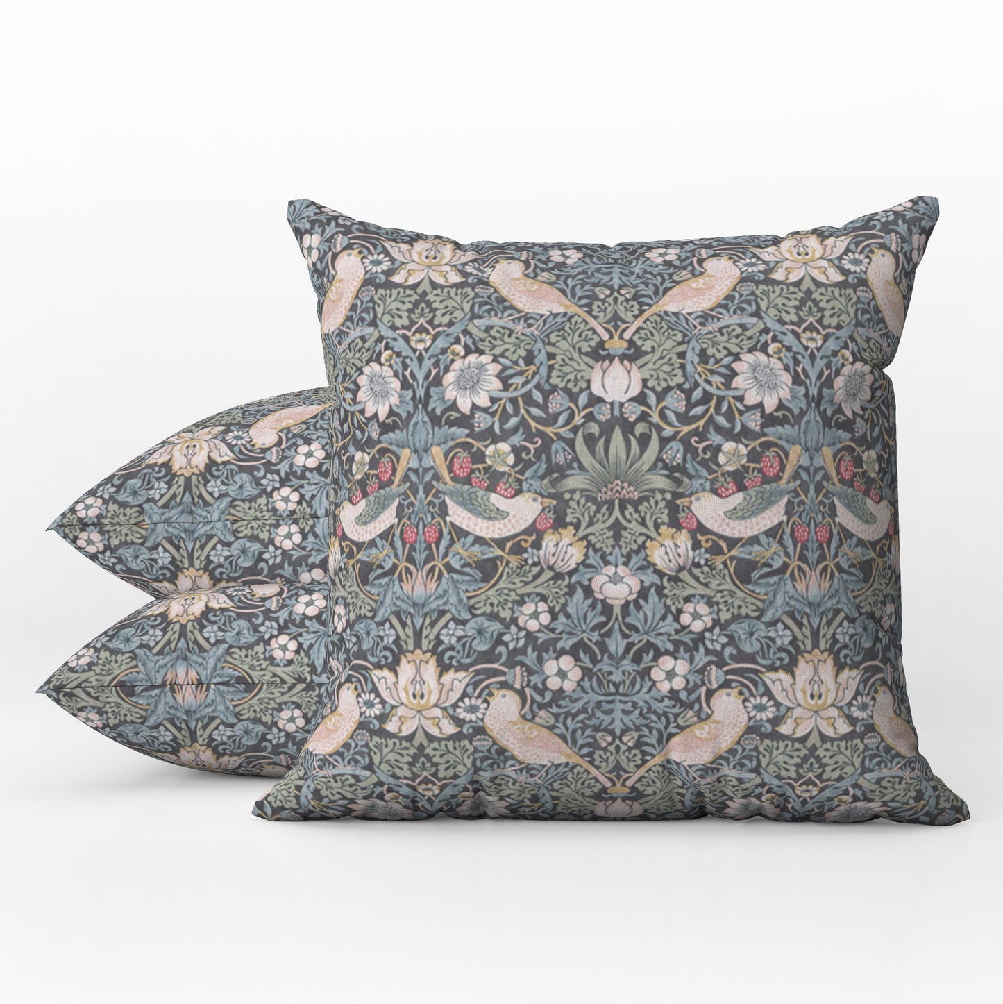 Strawberry Thief Outdoor Pillow William Morris Ink