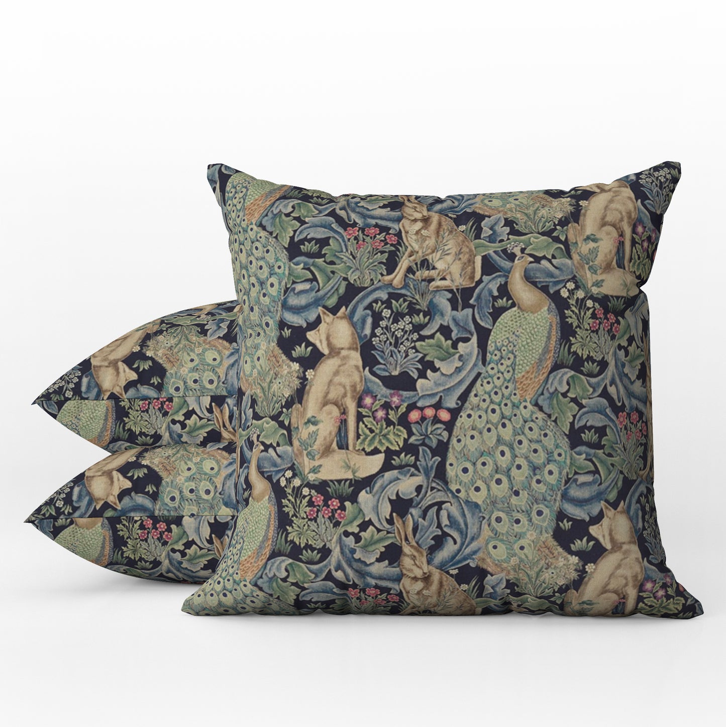 Forest Outdoor Pillow William Morris Indigo Blue