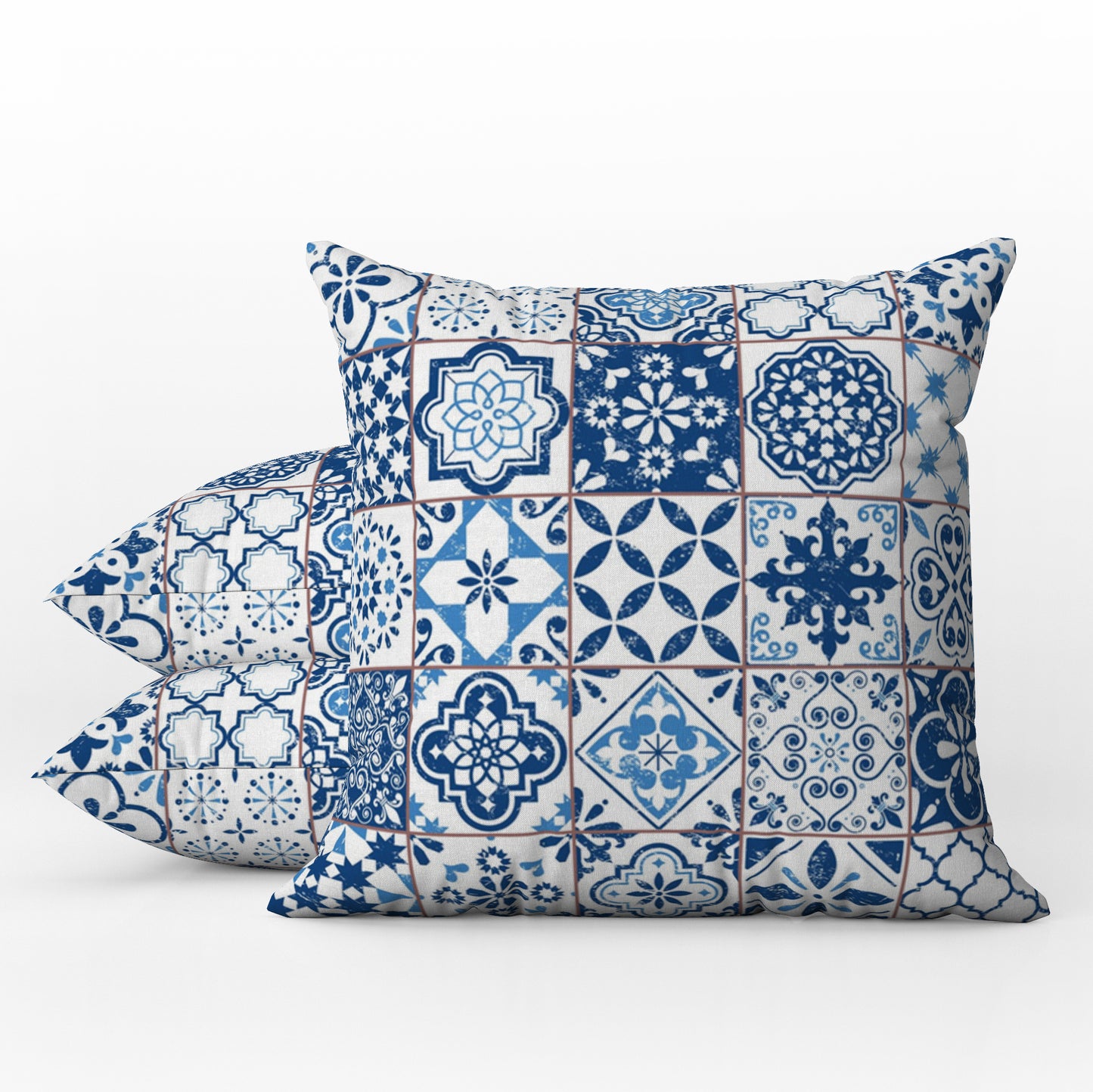 Skiathos Outdoor Pillows Blue & White