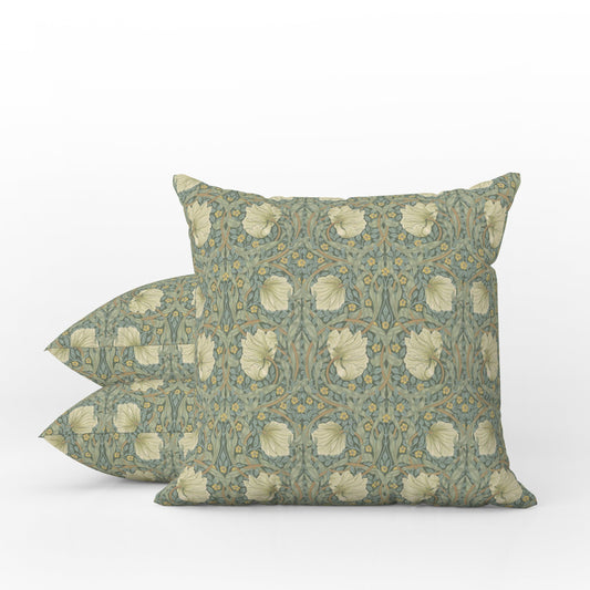 Pimpernel Outdoor Pillow William Morris Privet Slate Green