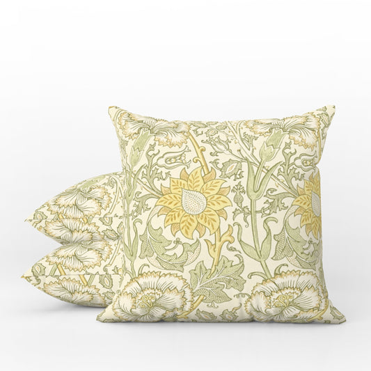 Pink & Rose Outdoor Pillow William Morris Cowslip Fennel