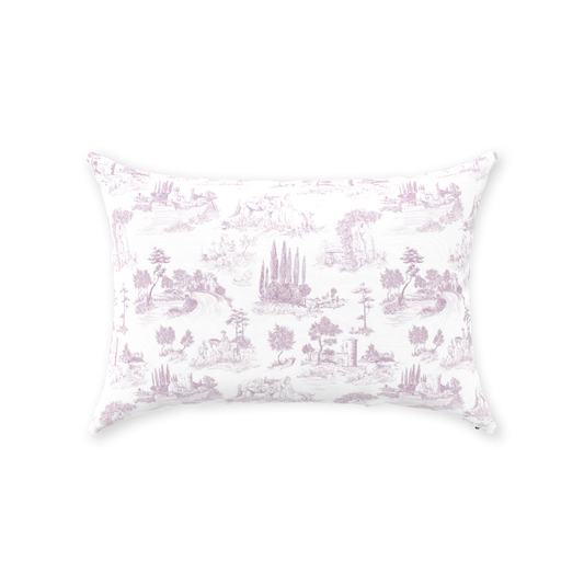 Toile de Jouy Cotton Pillows Lilac Blush
