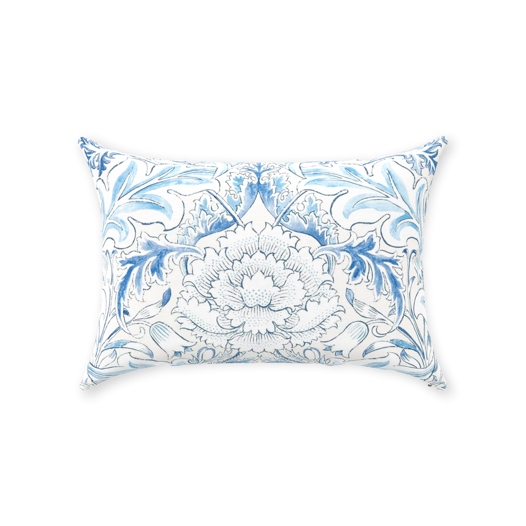 Severn Cotton Throw Pillows William Morris Blue Woad