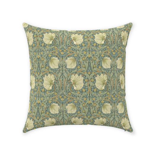 Pimpernel Cotton Throw Pillows William Morris Privet Slate