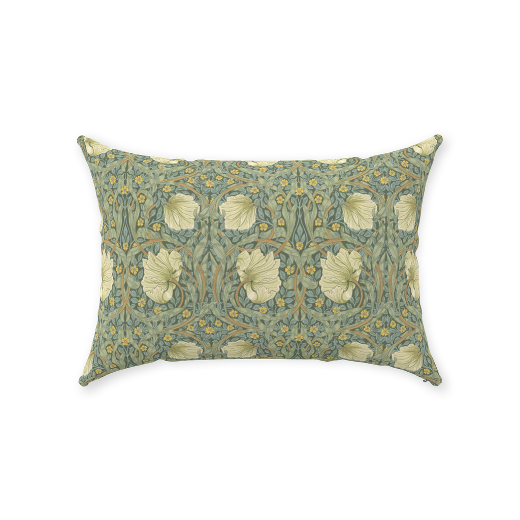 Pimpernel Cotton Throw Pillows William Morris Privet Slate
