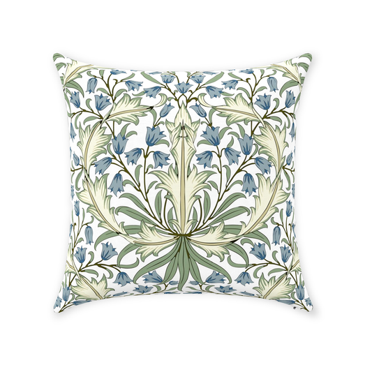 Bluebell Cotton Pillow William Morris Blue & Green