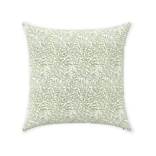Willow Bough Cotton Throw Pillows William Morris Soft Green