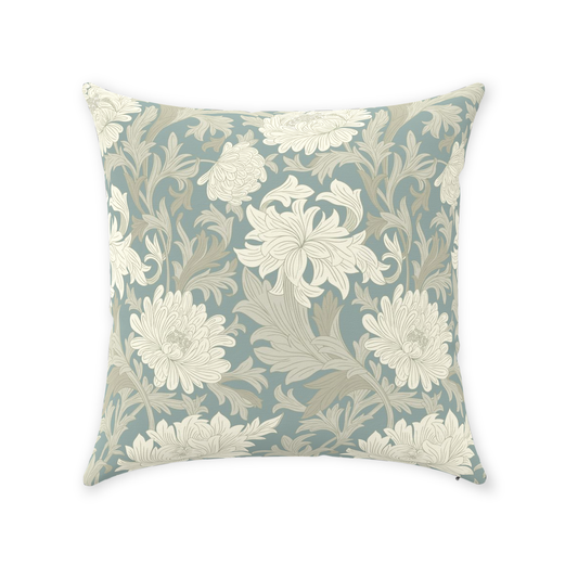 William Morris Cotton Pillows Misty Chrysanthemum