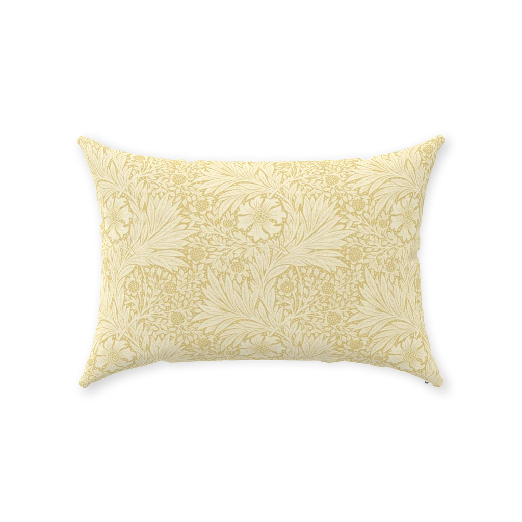 Marigold Cotton Pillow William Morris Lichen Cowslip