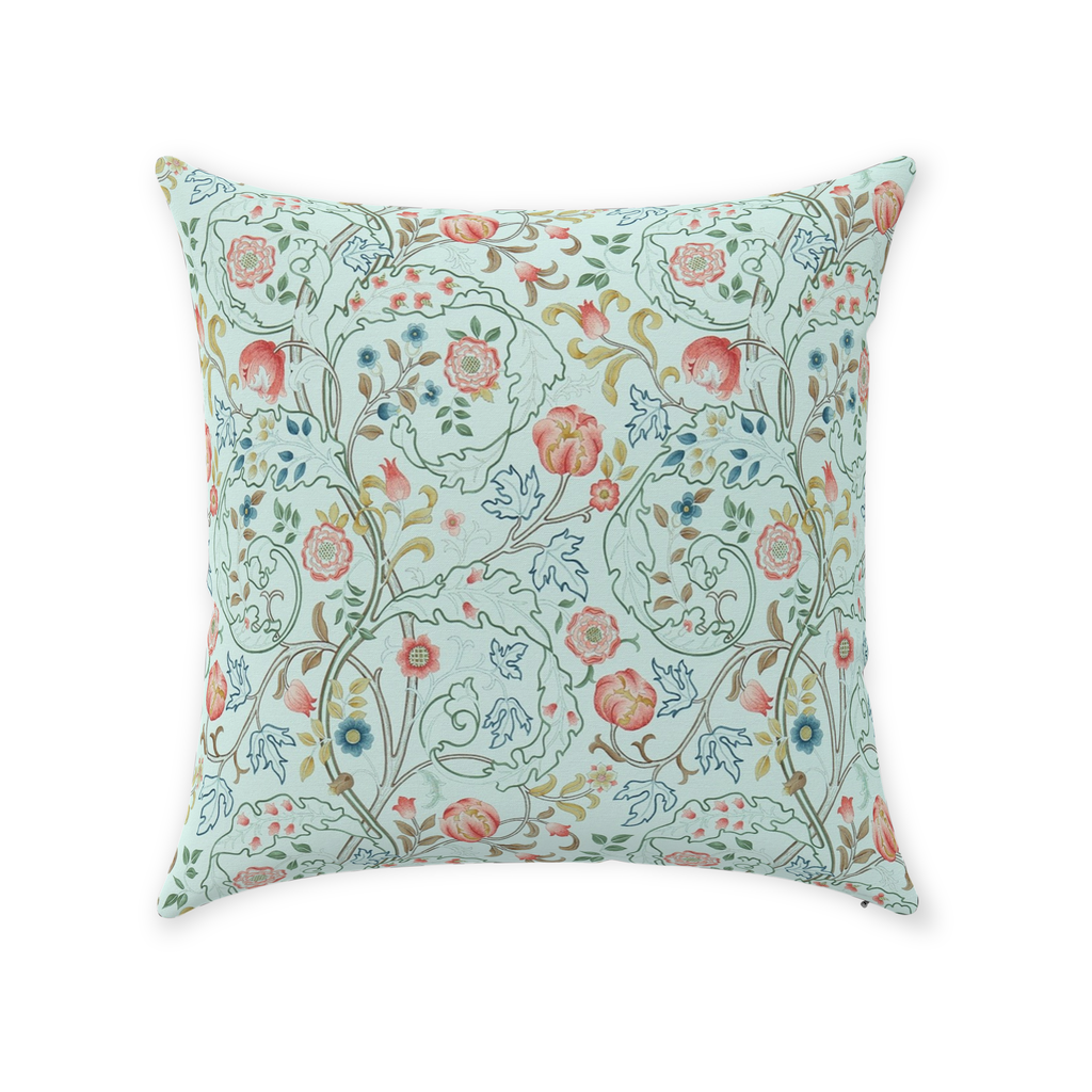 Mary Isobel Cotton Throw Pillows William Morris Silk Blue Pink
